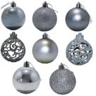 Kit Decoração Enfeite Bola de Natal 6cm 24 Unidade Cor:Prata