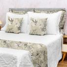 Kit Decoração Peseira 5 Pçs Casal Piquet Luxo Cama Posta