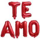 Kit Decoração Romantica 400 Pétalas de Rosas Artificiais + 10 Balões Coração + Kit TE AMO + Canudo