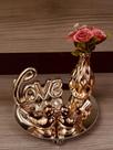 Kit Decoração Sala Rose Gold Vaso Flores Bandeja Vidro Passarinho Mesa Kit Decoração Sala Rose Gold Vaso Flores Bandeja Vidro Passarinho Mesa