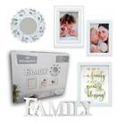 Kit decorativo 5 pcs espelho porta retrato quadro placa