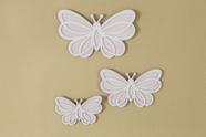 Kit Decorativo Borboleta Rosa MDF com Relevo Quarto Menina