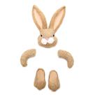 Kit Decorativo Coelho Marrom - 30x13cm - 1 unidade - Cromus - Rizzo