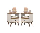 Kit Decorativo de Mesas Ted Off White Estilo Retrô