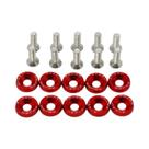 Kit Decorativo De Parafusos Côncavos M6 Para Carro, 10 Peças, Com Arruelas Para Para-lama,