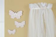 Kit Decorativo Dossel com Mosquiteiro Borboleta Rosal Menina