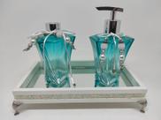 Kit Decorativo Sabonete Liquido, Difusor de Varetas e Bandeja