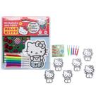 Kit Dedoche p/ Colorir Hello Kitty Cards Canetinha Adesivos