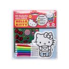 Kit Dedoche para Colorir com Cards, Canetas e Cartela de Adesivo Hello Kitty Leonora - 10376