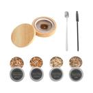 Kit Defumador De Coquetéis De Madeira Para Whisky, Tequila, Bebidas E Misturas De Vinho Com 4
