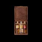 Kit Degustação Cachaças Harmonie Schnaps - 3 Miniaturas 50ml em Caixa de Madeira Nobre