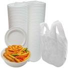 kit Delivery Copa Sacola Reforçada 38x48 Pacote 1Kg Branca Marmitex N7 Com Tampa 50 Unidades kit Delivery Copa Sacola Reforçada 38x48 Pacote 1Kg Branca Marmitex N7 Com Tampa 50 Unidades