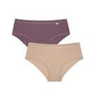 Kit Delrio 2 Calcinhas Cotton Dr50609 Areia/New Nude