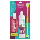 Kit Dental Master com Creme Dental, Escova e Spray para hálito sabor Morango