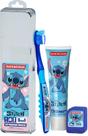 Kit Dentalclean Stitch Escova + Fio 20m + Gel Infantil com Flúor Morango 50g