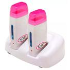 Kit Depilação Base Dupla Mega Bell + 2 Roll-On Rosa Bivolt