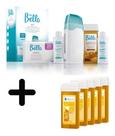 Kit Depilação Roll-on Bivolt Depil Bellla + 5 Cera Refil