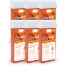 Kit Depilflax Cera Depilatória Roll-On Mamão Pack 6 Unidades Kit Depilflax Cera Depilatória Roll-On Mamão Pack 6 Unidades