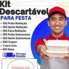 Kit Descartaveis Para festa 901 Itens: Pratos Gafos Facas Copos Saco de Lixo Etc
