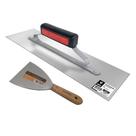 Kit desempenadeira galo aço carbono 12x40 + espátula inox