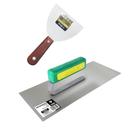 Kit Desempenadeira Inox 12x29 Cm + Espatula 12,5 Aço Inox