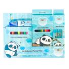 Kit desenho artístico infantil panda feliz 29 peças - fofy