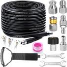 Kit desentupidor de tubulações Zgqmcgy, mangueira de 30 m, 5800 PSI, bicos