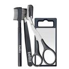 Kit Design Sobrancelhas Pinça Tesoura Pente E Espelho Belliz Kit Design Sobrancelhas Pinça Tesoura Pente E Espelho Belliz