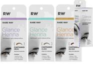 Kit Designer Sobrancelha Profissional Henna Glance 3 Cores + sabonete removedor rena Fixador