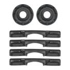 Kit Deslize Calço Compatível Banco Fiat Palio Siena Uno Mille Strada Elba Fiorino Preto Plástico