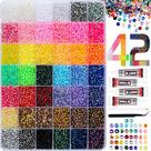 Kit deslumbrante LERBOU com 37.800 strass de gelatina de resina 42 cores Kit deslumbrante LERBOU com 37.800 strass de gelatina de resina 42 cores