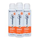 Kit Desodorante Aerosol Monange Esporte 90G - 3 unidades