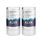 KIT Desodorante Alva Cristal Vegano Pedra Alúmen X2 120g