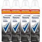 Kit Desodorante Antitranspirante Aerosol Rexona Invisible 72 horas 250ml - 4 Unidades