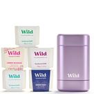 Kit Desodorante Corporal Wild Full Monty Estojo Roxo 5x40g Vegano