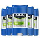 Kit Desodorante Gel Antitranspirante Gillette Hydra Gel Aloe 82g - 5 Unidades
