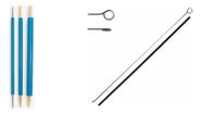 Kit Desvira Fácil: 1 Kit Vira Boneca Azul 3 Tamanhos + 1 Agulha Vira Rolete Com Cano 1,6mm 42cm