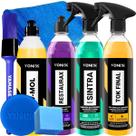 Kit Detergente Automotivo Desengraxante V-mol Revitalizador Restaurax Limpador Sintra Fast Cera Tok Final