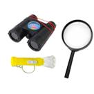 Kit Detetive Criança Com 3 Brinquedos Binóculo Preto E Lupa E Lanterna em Led Infantil Kit Detetive Criança Com 3 Brinquedos Binóculo Preto E Lupa E Lanterna em Led Infantil