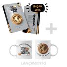 Kit Devocional Café Com Deus Pai Junior Rostirola Edição 2026 Caneca Branca Lançamento
