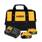 Kit dewalt com 2 baterias 5ah 20v com carregador mais bolsa dcb205c2k-br