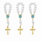 Kit Dezena Nossa Senhora Das Graças Pérola Abs Branca 8mm (3 Unidades)