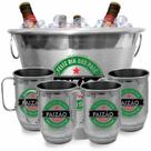 Kit Dia dos Pais - Balde de Gelo + Canecas de Alumínio + Abridor