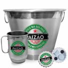 Kit Dia dos Pais - Balde de Gelo + Canecas de Alumínio + Abridor