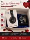 Kit Dia Namorados para Ele Conjunto Relógio e Fone Wireless P47 5.0 EDR