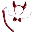 kit diabinha c/3 peças acessório fantasia halloween carnaval kit diabinha c/3 peças acessório fantasia halloween carnaval