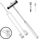 Kit Diapasão Médico Martelo Buck Inox Medicina Avaliação Audiológica Audiologica Com Fixador Estágio Profissional