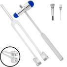 Kit Diapasão Médico Martelo Buck Inox Medicina Avaliação Audiológica Audiologica Com Fixador Estágio Profissional