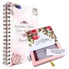 Kit Diário de Oração Amando a Deus Preciso de Ti + Preciosas Promessas Rosas