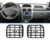 Kit Difusor De Ar Central Renault Clio 2000 2015 Cinza - Par